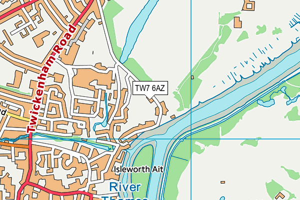 TW7 6AZ map - OS VectorMap District (Ordnance Survey)