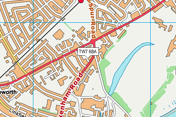 TW7 6BA map - OS VectorMap District (Ordnance Survey)