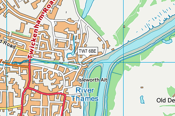 TW7 6BE map - OS VectorMap District (Ordnance Survey)
