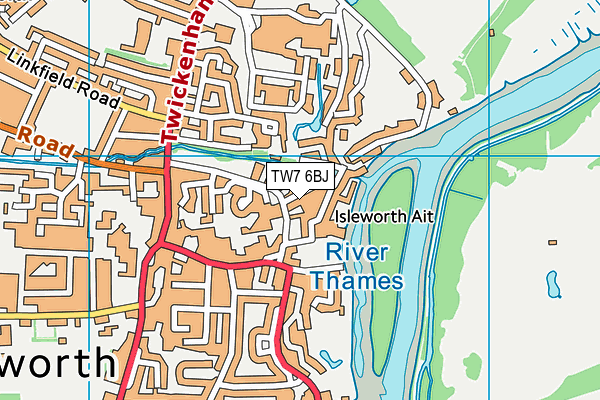 TW7 6BJ map - OS VectorMap District (Ordnance Survey)