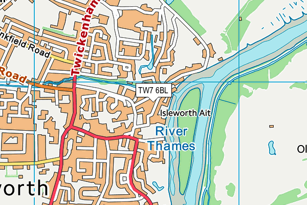 TW7 6BL map - OS VectorMap District (Ordnance Survey)