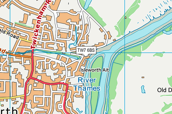 TW7 6BS map - OS VectorMap District (Ordnance Survey)