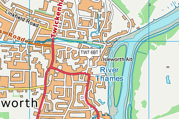TW7 6BT map - OS VectorMap District (Ordnance Survey)