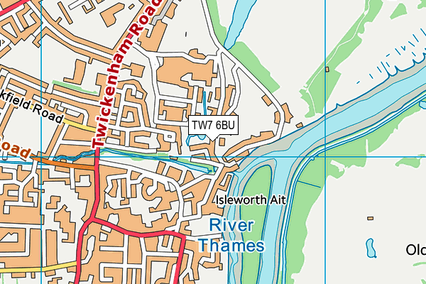 TW7 6BU map - OS VectorMap District (Ordnance Survey)