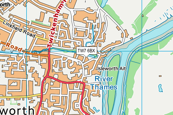 TW7 6BX map - OS VectorMap District (Ordnance Survey)