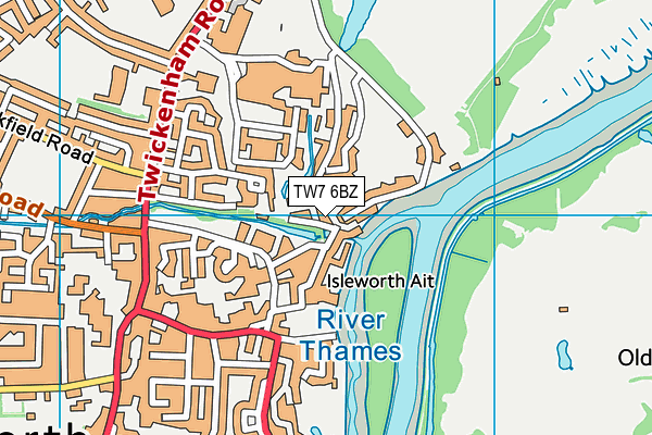 TW7 6BZ map - OS VectorMap District (Ordnance Survey)