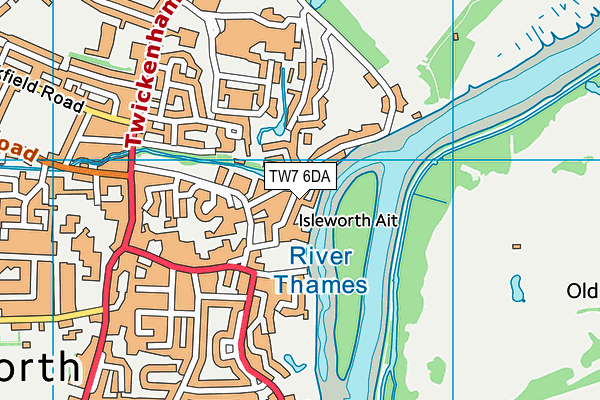TW7 6DA map - OS VectorMap District (Ordnance Survey)