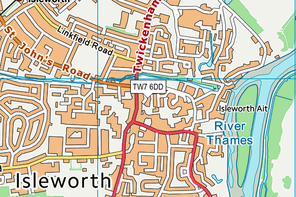 TW7 6DD map - OS VectorMap District (Ordnance Survey)