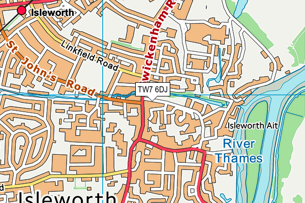 TW7 6DJ map - OS VectorMap District (Ordnance Survey)