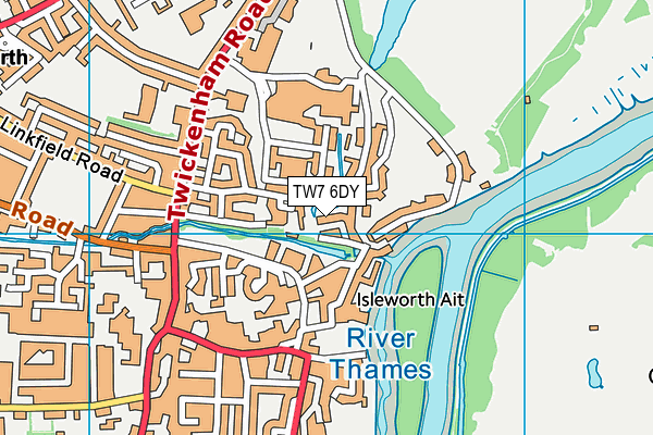 TW7 6DY map - OS VectorMap District (Ordnance Survey)