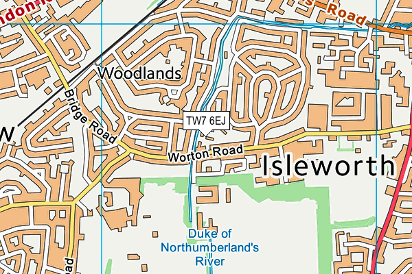 TW7 6EJ map - OS VectorMap District (Ordnance Survey)