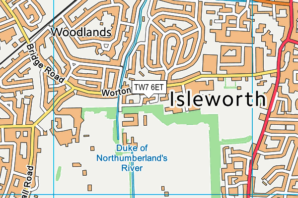 TW7 6ET map - OS VectorMap District (Ordnance Survey)