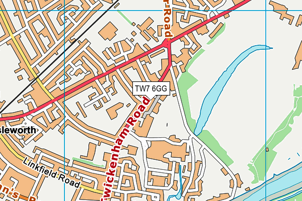 TW7 6GG map - OS VectorMap District (Ordnance Survey)