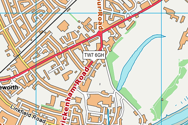 TW7 6GH map - OS VectorMap District (Ordnance Survey)