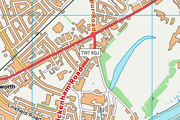 TW7 6GJ map - OS VectorMap District (Ordnance Survey)