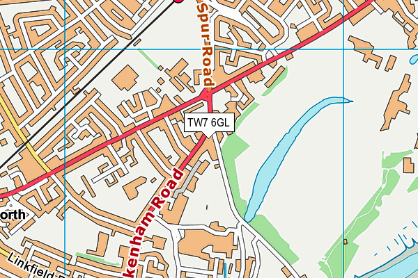 TW7 6GL map - OS VectorMap District (Ordnance Survey)