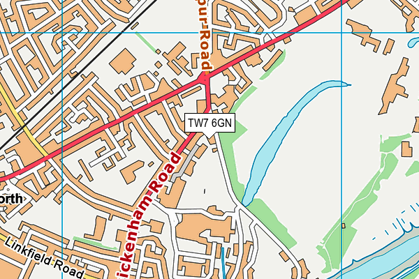 TW7 6GN map - OS VectorMap District (Ordnance Survey)