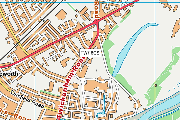 TW7 6GS map - OS VectorMap District (Ordnance Survey)