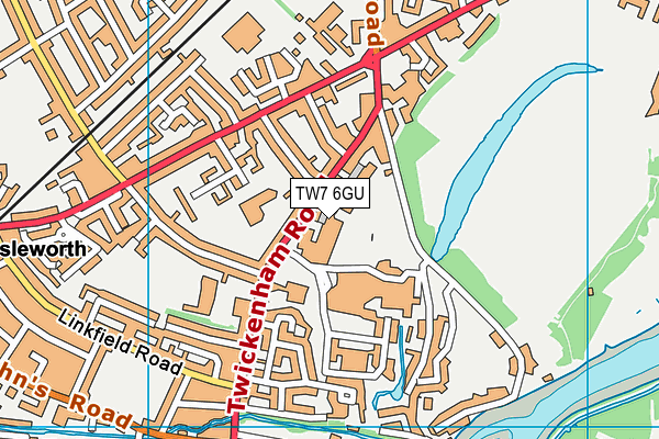 TW7 6GU map - OS VectorMap District (Ordnance Survey)