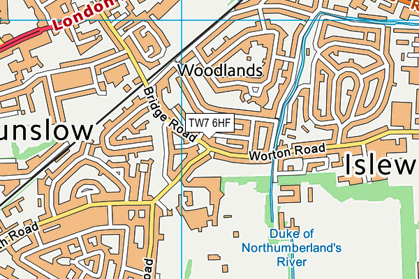 TW7 6HF map - OS VectorMap District (Ordnance Survey)