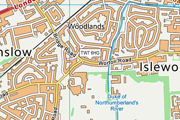 TW7 6HG map - OS VectorMap District (Ordnance Survey)