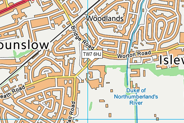 TW7 6HJ map - OS VectorMap District (Ordnance Survey)