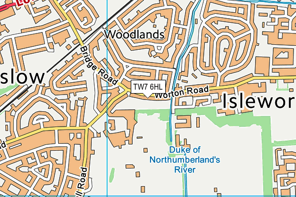 TW7 6HL map - OS VectorMap District (Ordnance Survey)