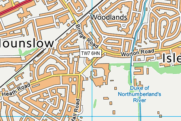 TW7 6HN map - OS VectorMap District (Ordnance Survey)