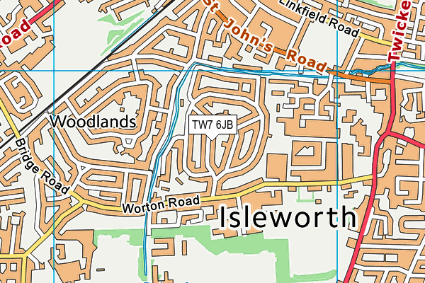 TW7 6JB map - OS VectorMap District (Ordnance Survey)