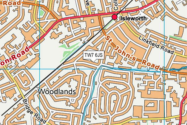 TW7 6JS map - OS VectorMap District (Ordnance Survey)