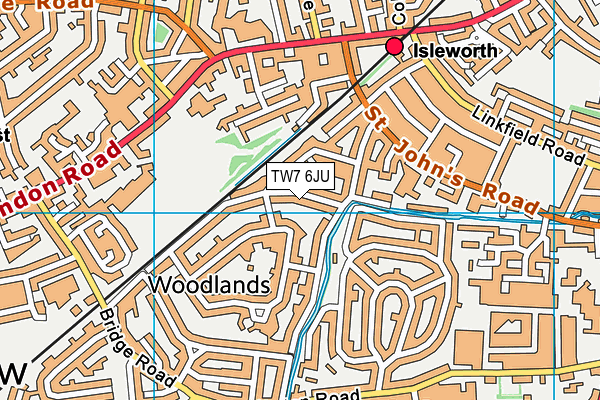 TW7 6JU map - OS VectorMap District (Ordnance Survey)