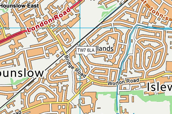 TW7 6LA map - OS VectorMap District (Ordnance Survey)