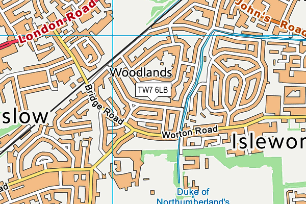 TW7 6LB map - OS VectorMap District (Ordnance Survey)