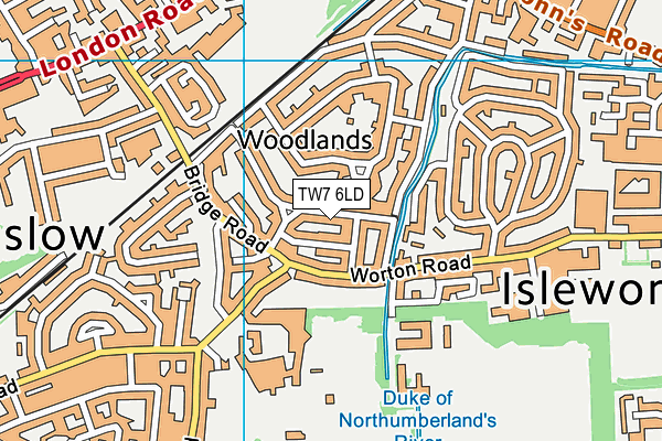 TW7 6LD map - OS VectorMap District (Ordnance Survey)