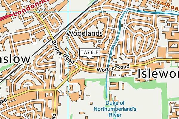 TW7 6LF map - OS VectorMap District (Ordnance Survey)