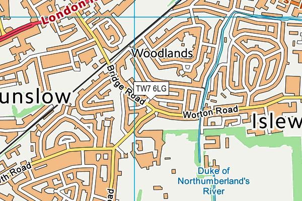 TW7 6LG map - OS VectorMap District (Ordnance Survey)