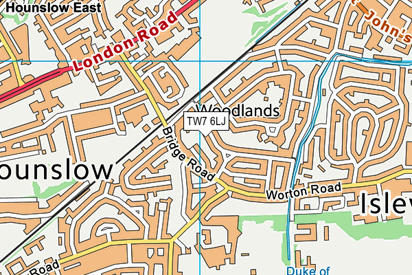 TW7 6LJ map - OS VectorMap District (Ordnance Survey)