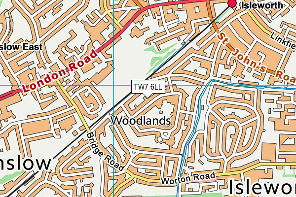 TW7 6LL map - OS VectorMap District (Ordnance Survey)