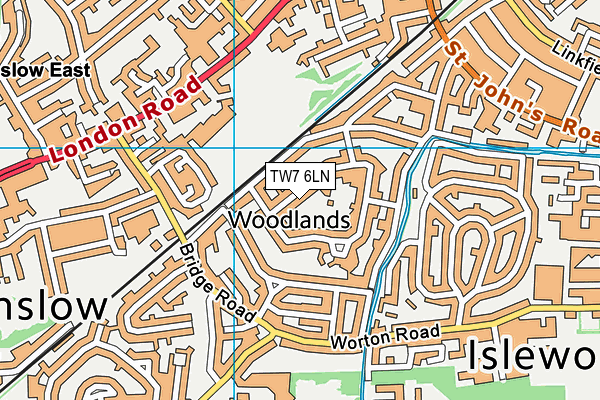 TW7 6LN map - OS VectorMap District (Ordnance Survey)
