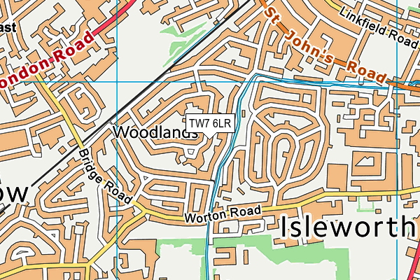 TW7 6LR map - OS VectorMap District (Ordnance Survey)