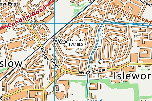 TW7 6LS map - OS VectorMap District (Ordnance Survey)