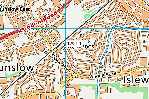 TW7 6LT map - OS VectorMap District (Ordnance Survey)
