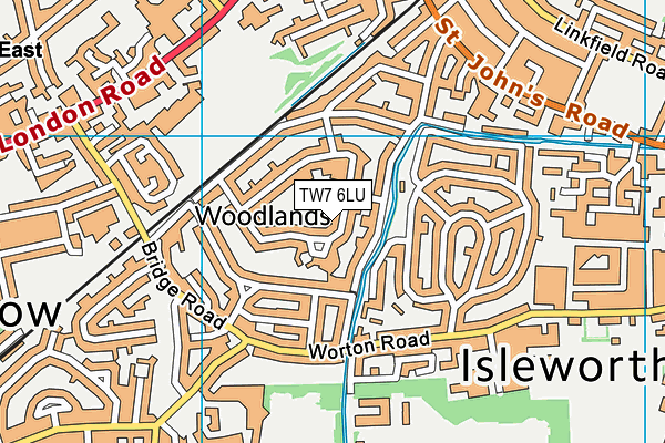 TW7 6LU map - OS VectorMap District (Ordnance Survey)
