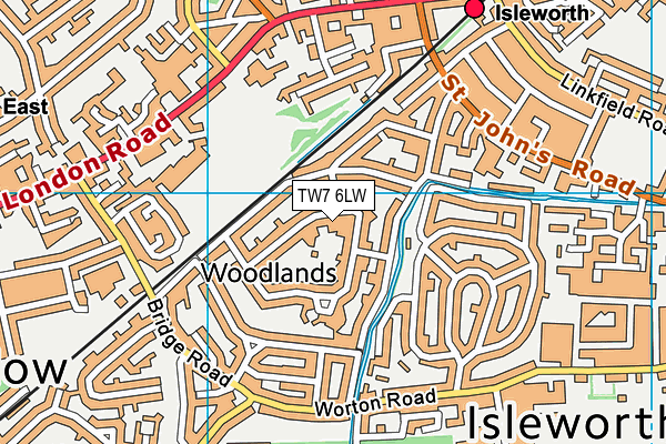 TW7 6LW map - OS VectorMap District (Ordnance Survey)