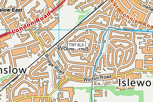 TW7 6LX map - OS VectorMap District (Ordnance Survey)