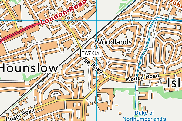 TW7 6LY map - OS VectorMap District (Ordnance Survey)
