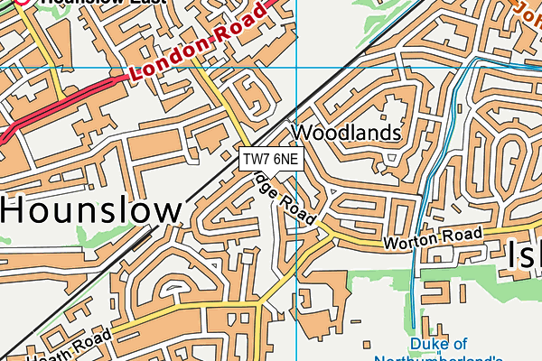 TW7 6NE map - OS VectorMap District (Ordnance Survey)