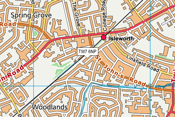 TW7 6NP map - OS VectorMap District (Ordnance Survey)