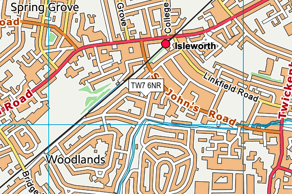TW7 6NR map - OS VectorMap District (Ordnance Survey)