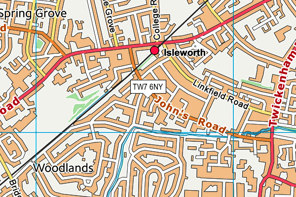 TW7 6NY map - OS VectorMap District (Ordnance Survey)